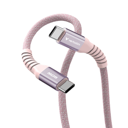 Verbatim 31853 USB-C to USB-C Magnetic Cable 60W 1.2m Pink Braided