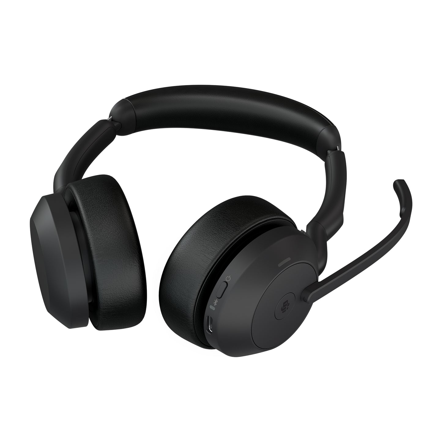 Jabra 25599-999-889 Evolve2 55 Link380c MS Stereo Headset with ANC & Charging Stand – Black
