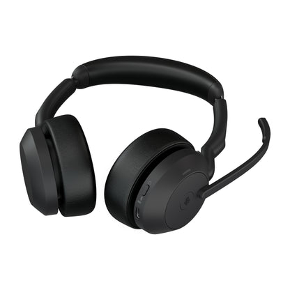 Jabra 25599-999-889 Evolve2 55 Link380c MS Stereo Headset with ANC & Charging Stand – Black