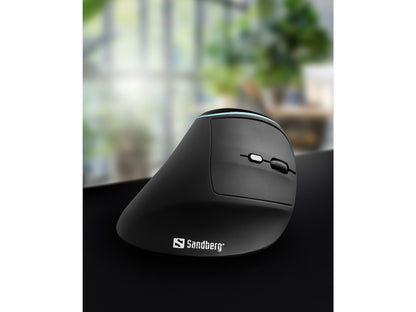 Sandberg 630-13 Wireless Vertical Mouse Pro – Ergonomic RF Optical 1600 DPI