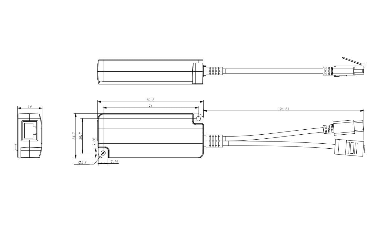 MicroConnect MC-POESPLITTER-CW Network Splitter – PoE 5V 2.5A White