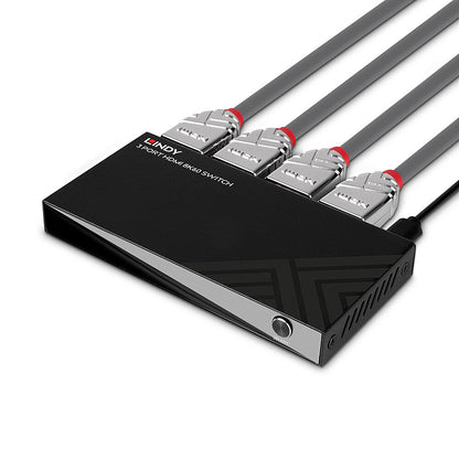 Lindy 38369 3 Port HDMI 8K60 Switch – Ultra HD, HDR, Remote, 48Gbps