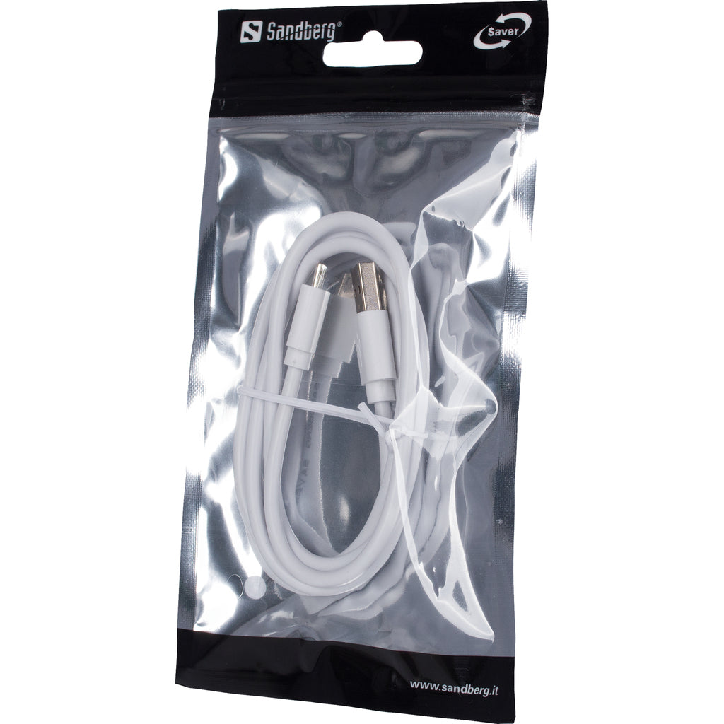 Sandberg 340-33 MicroUSB Sync/Charge Cable 1m White USB A