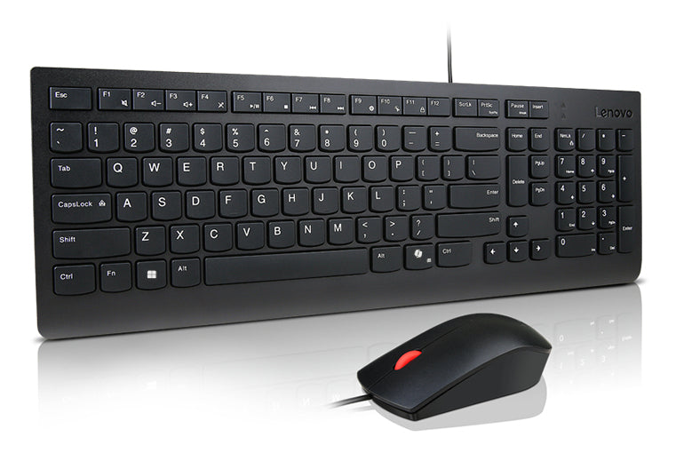 Lenovo 4X31R64414 Keyboard and Mouse Set – Full-Size USB German Black