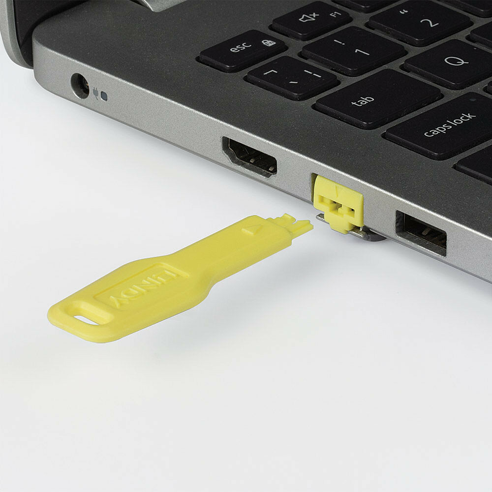Lindy 47899 RJ45 Port Blocker Key – Yellow, ABS, CE RoHS Certified