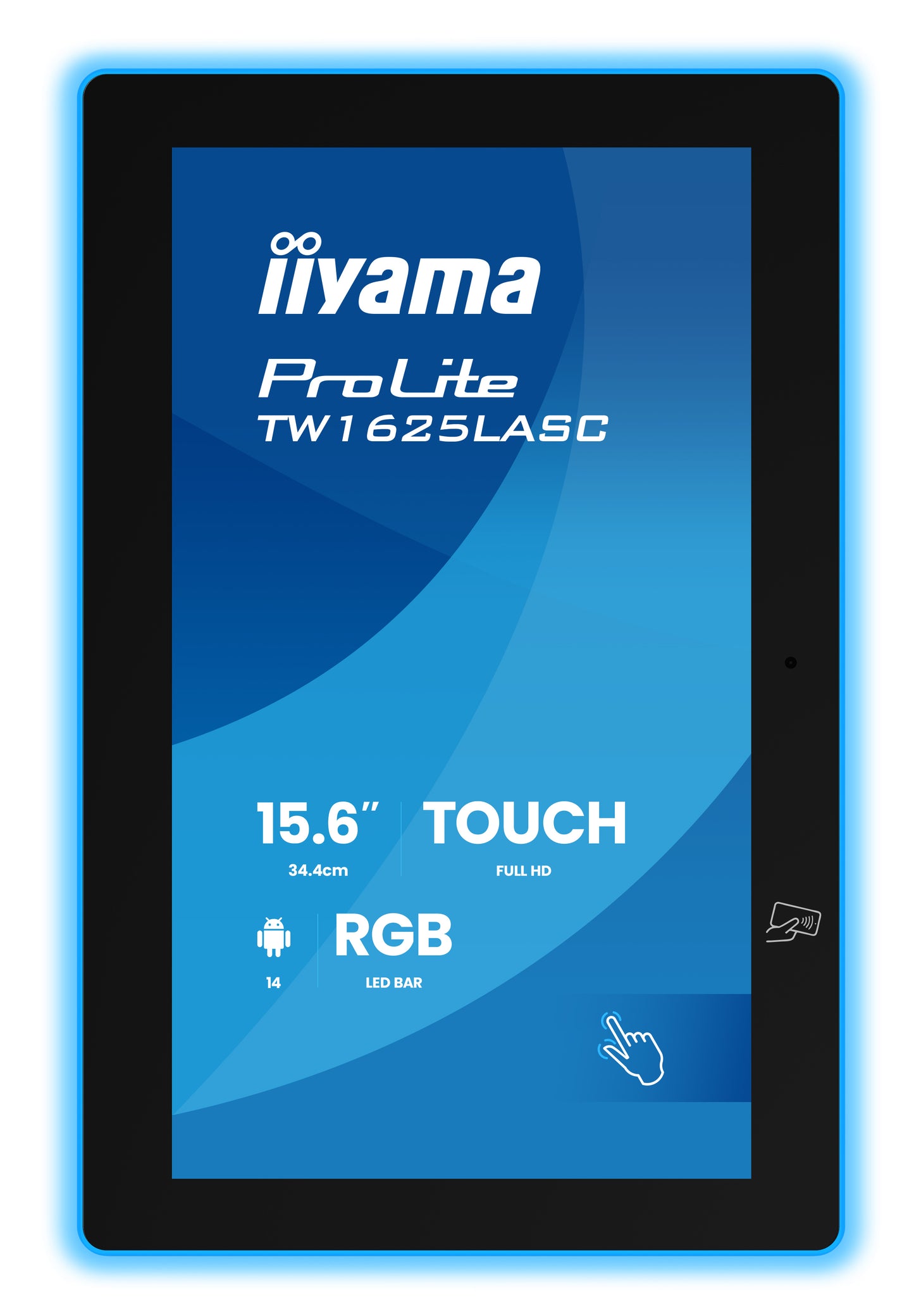 iiyama TW1625LASC-B3PNR 15.6" Touchscreen PC – Android, PoE, NFC/RFID, RGB LED