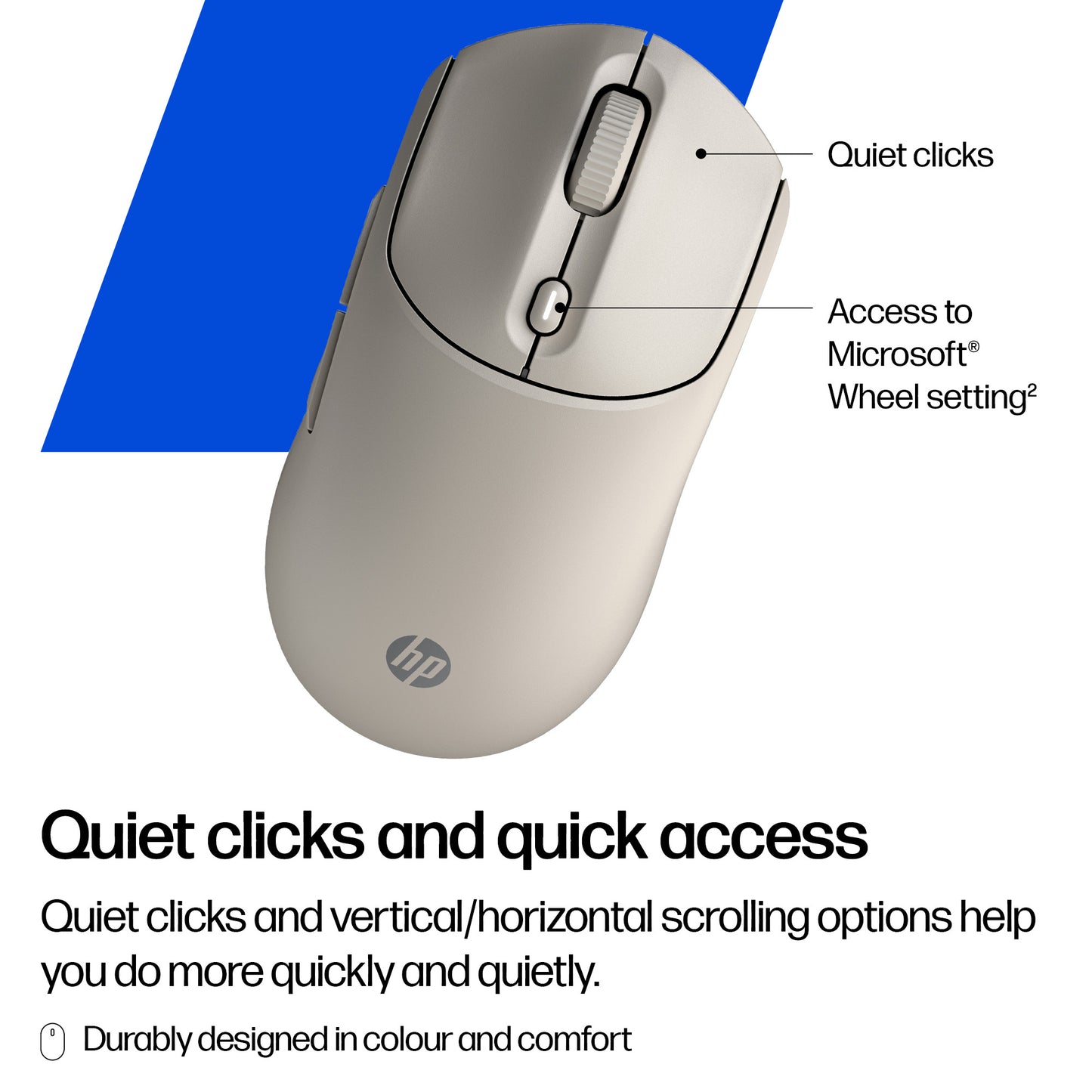 HP AZ7B7AA 400 Quiet Wireless Mouse – Ambidextrous, 6000 DPI, Purple