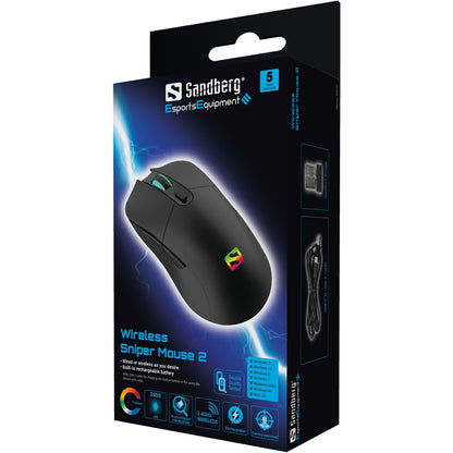 Sandberg 640-21 Wireless Sniper Mouse 2 – Gaming Mouse RF Wireless 2400 DPI