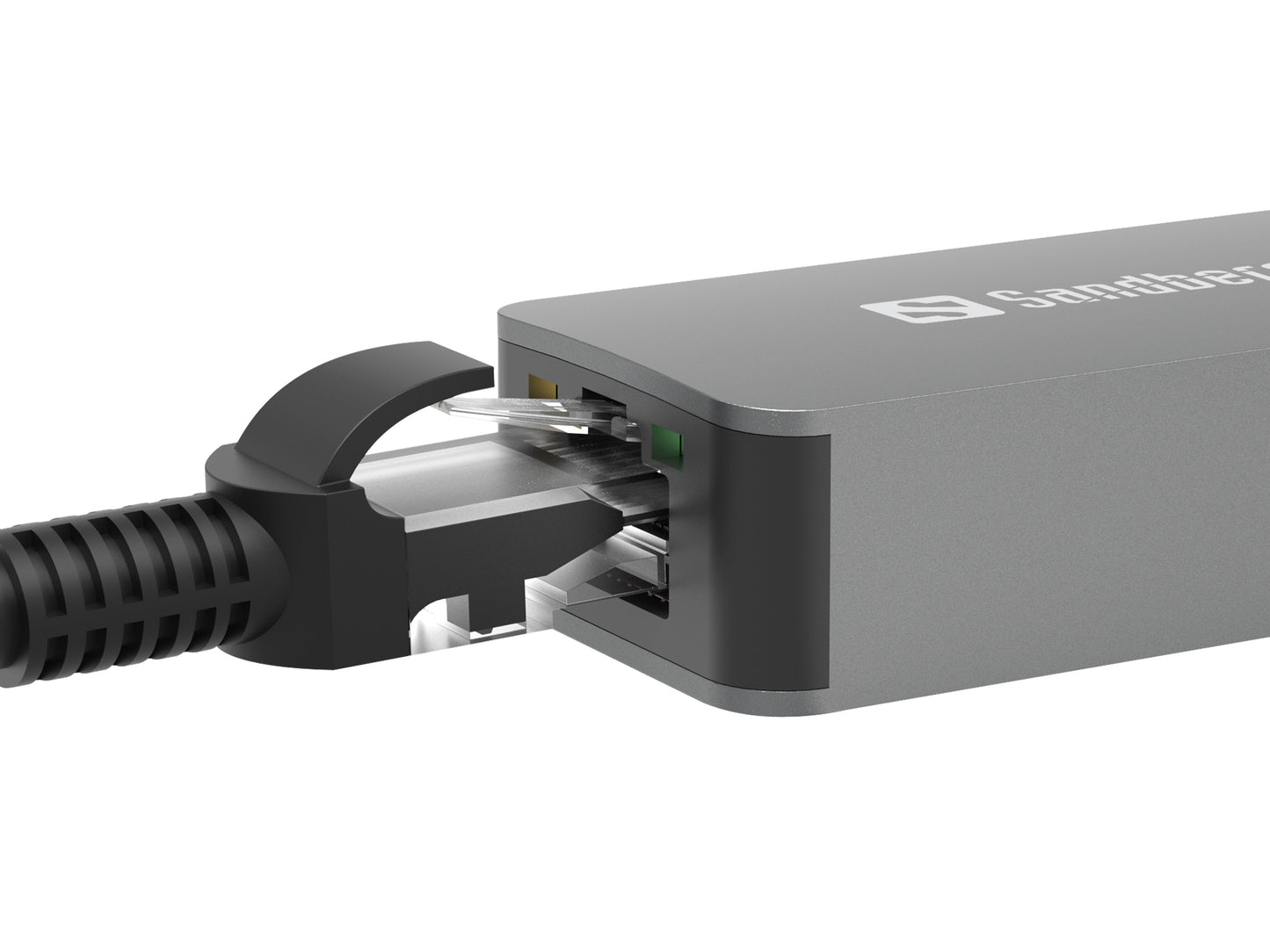 Sandberg 136-68 USB-C/A 2.5 GbE RJ45 Adapter – High-Speed Ethernet, Grey