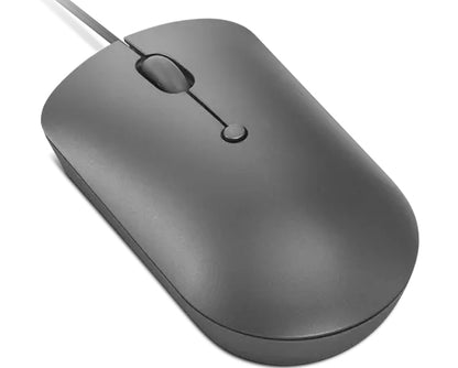 Lenovo GY51D20876 USB-C Wired Compact Mouse – Optical, Grey, 2400 DPI