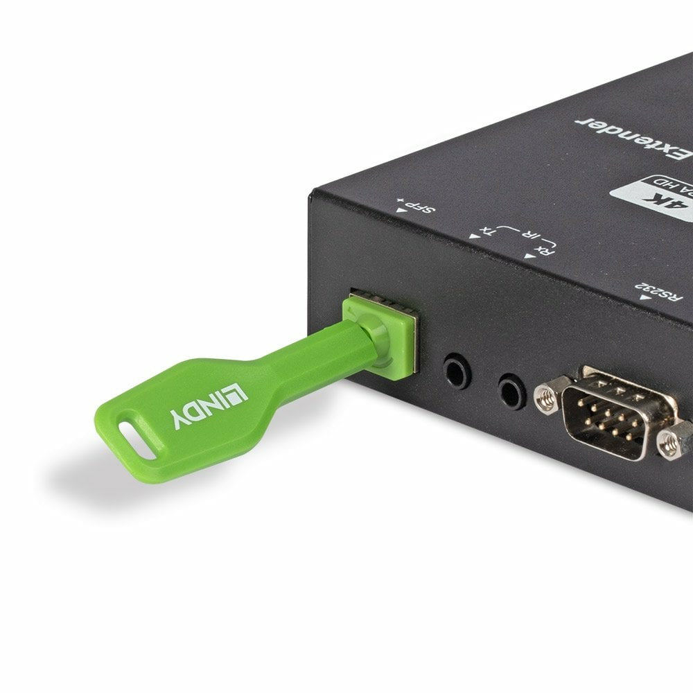 Lindy 47912 SFP Port Blockers – Green (10 Pack) with Key – CE RoHS Certified