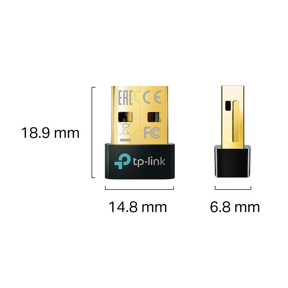 TP-Link UB500 Bluetooth 5.0 Nano USB Adapter – Wireless, USB 2.0, Black