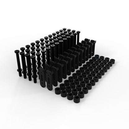 PATCHBOX PBCSX24K Cable Management Panel 24-Pack – Black/Red, Steel