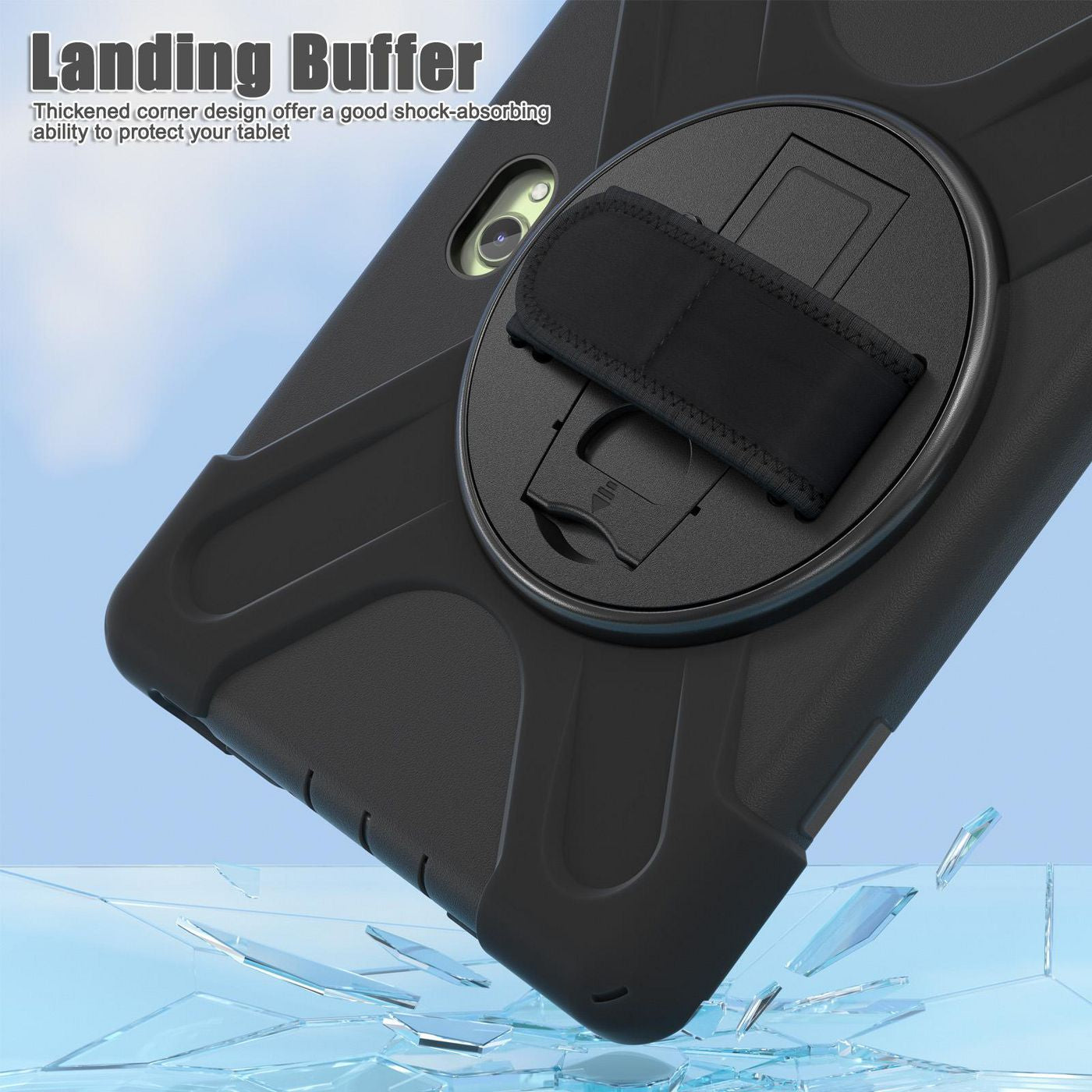 eSTUFF ES681864-BULK Tablet Case – Defender, Black, MIL-STD-810H, Kickstand