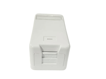 Lanview LVN127766 Outlet Box – RJ-45 Socket White Plastic Surface Mount