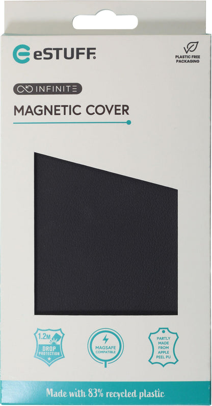 eSTUFF ES67160020 Smart Phone Case – Black Leather Cover 15.5cm (6.1")