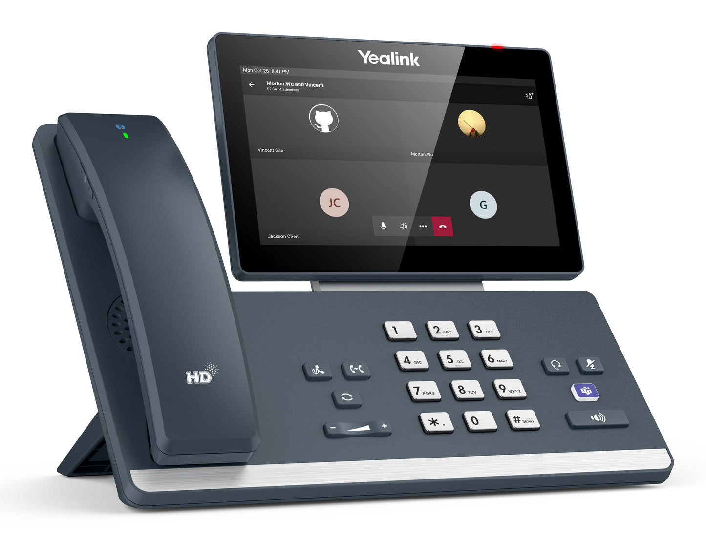 Yealink MP58-WH E2 TEAMS IP Phone – 7" Touch LCD, Android 13, Wi-Fi, Bluetooth