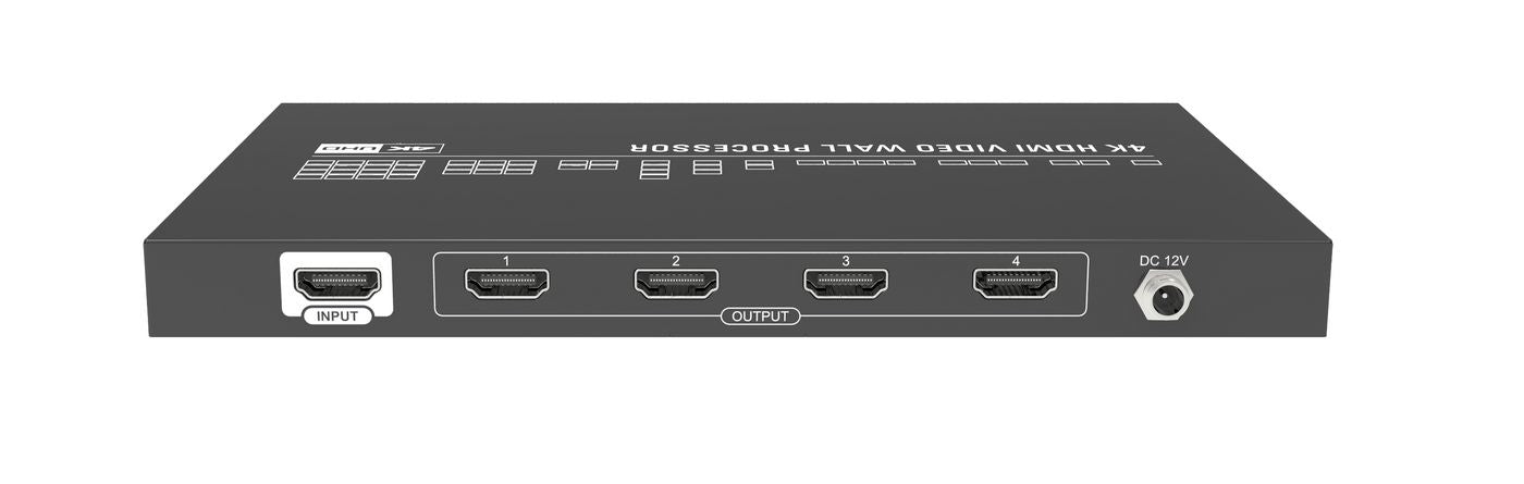 Vivolink VLVW1X4 Video Wall Processor – 4 Output HDMI 2.0b, 4K Input, Black