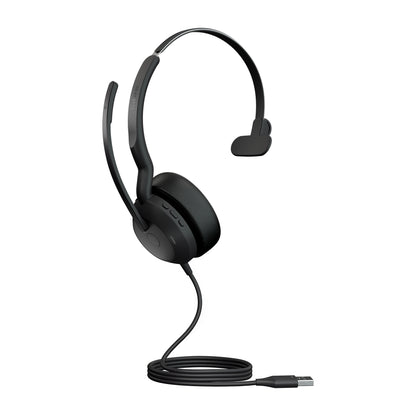 Jabra 25089-889-999 Evolve2 50 USB-A UC Mono Headset – Wired ANC, Black