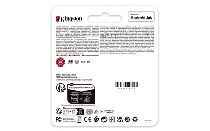 Kingston SDG4/64GB 64GB SDXC Canvas Go Plus – 200MB/s UHS-I U3 V30 Memory Card