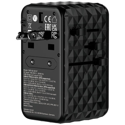 Verbatim 32127 Smart Device Charger – 85W Retractable Cable GaN III Travel Adapter