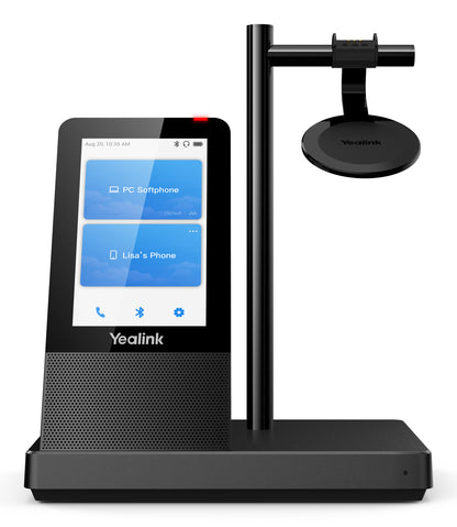 Yealink WH66 DUAL UC Wireless Headset – Binaural DECT Bluetooth, Touchscreen Base