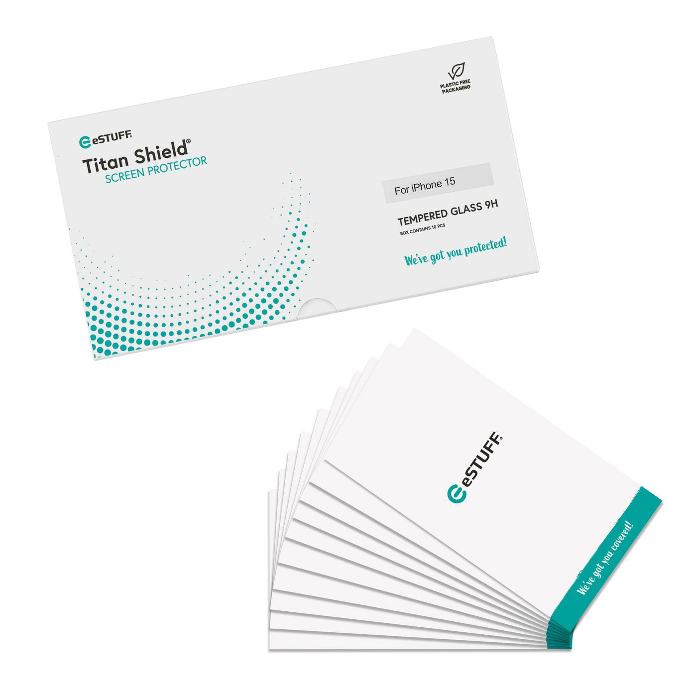 eSTUFF ES501401-10BULK Tempered Glass Screen Protector – 9H, 0.33mm, Full Cover