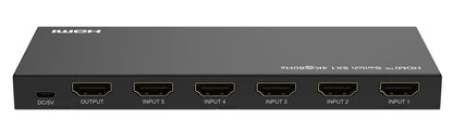 MicroConnect MC-HDMISWITCH0501-4K 5x1 HDMI AV Switch 4K@60Hz with Remote – Metal, CE/FCC/RoHS