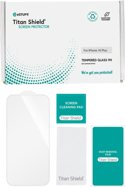 eSTUFF ES501424-50BULK Clear Tempered Glass Screen Protector 9H – 50 Pack