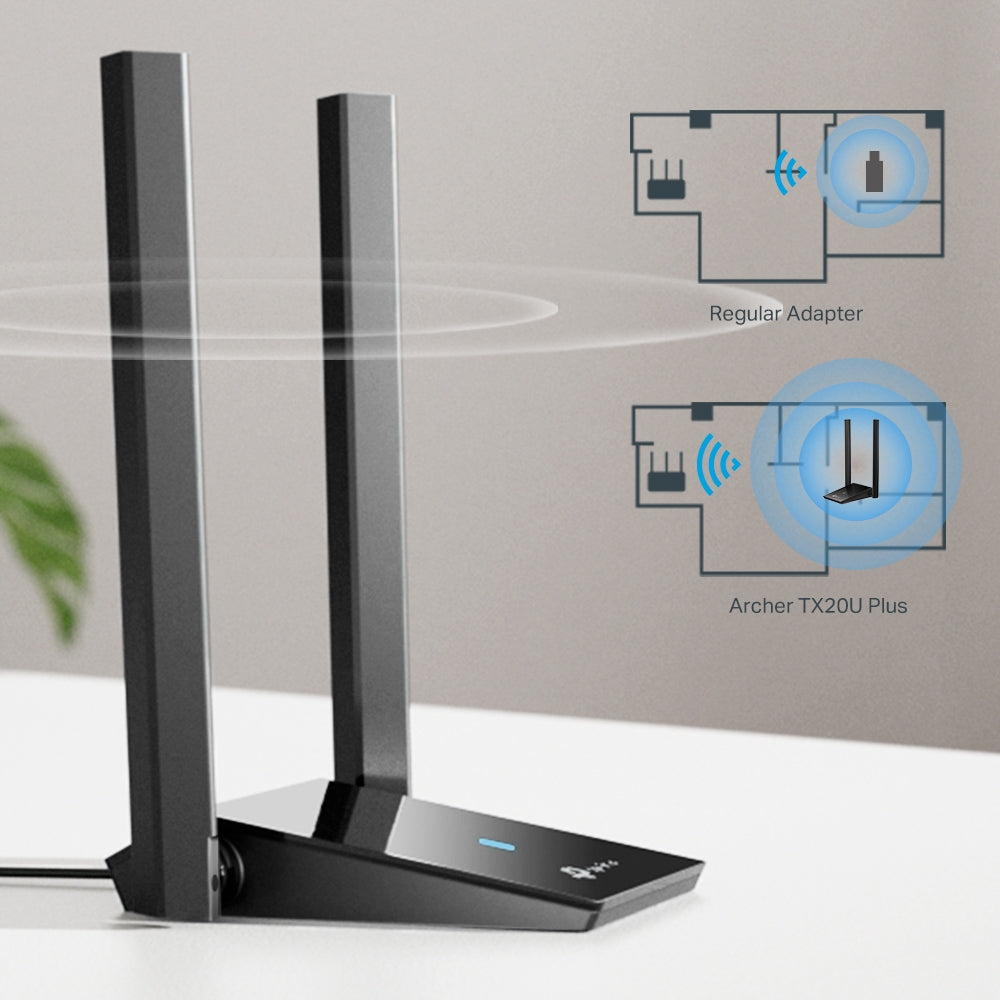 TP-Link ARCHER TX20U PLUS AX1800 Dual Antenna High Gain Wireless USB Adapter