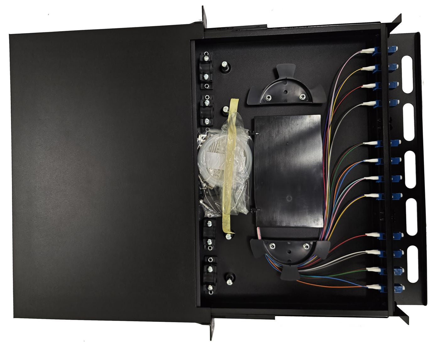 Lanview LVO-101015 1U Sliding Fibre Optic Patch Panel – 24 LC SM OS2 Core ODF