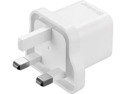 Sandberg 441-64 USB-C AC 20W Charger UK Plug with 1m Lightning Cable