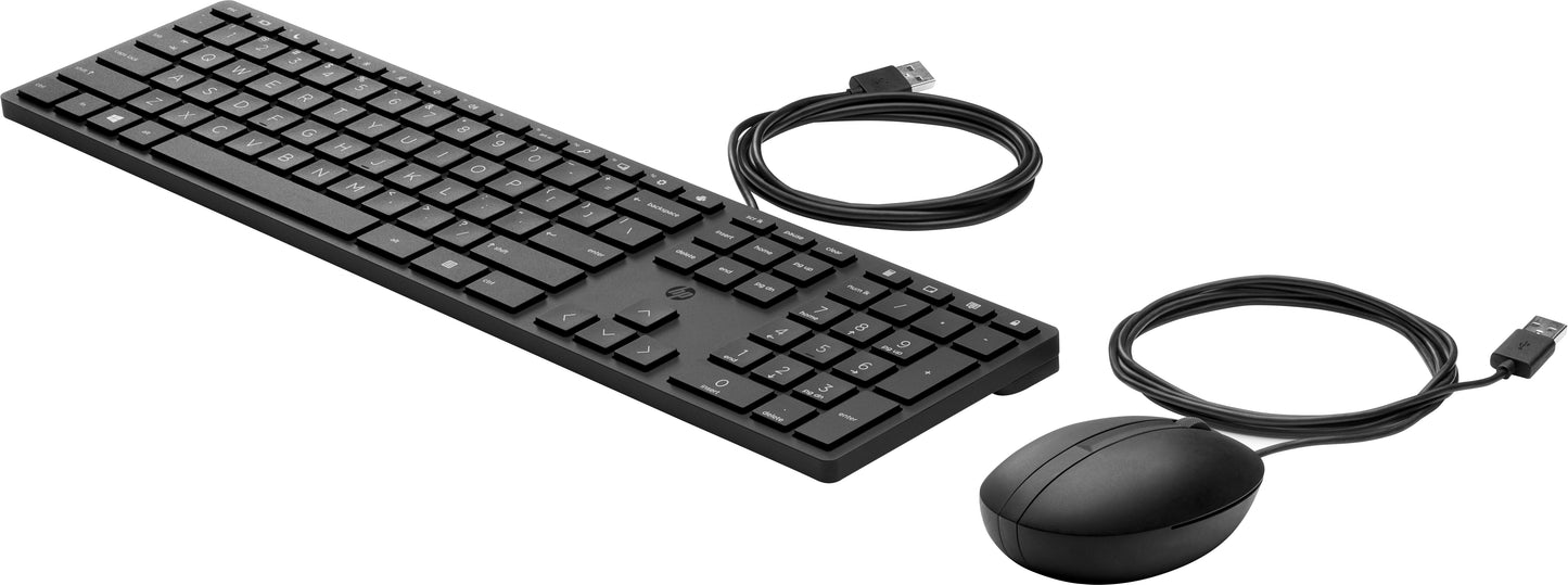 HP 9SR36UT#UUW Wired Desktop 320MK Mouse and Keyboard – USB, Black