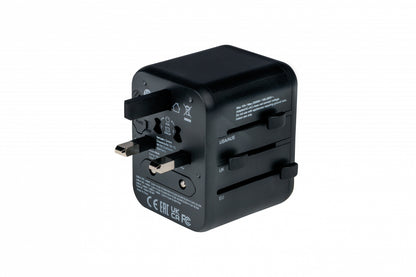 Verbatim 49544 Universal Travel Adapter – 20W Power Plug Adapter with USB-C PD & USB-A QC
