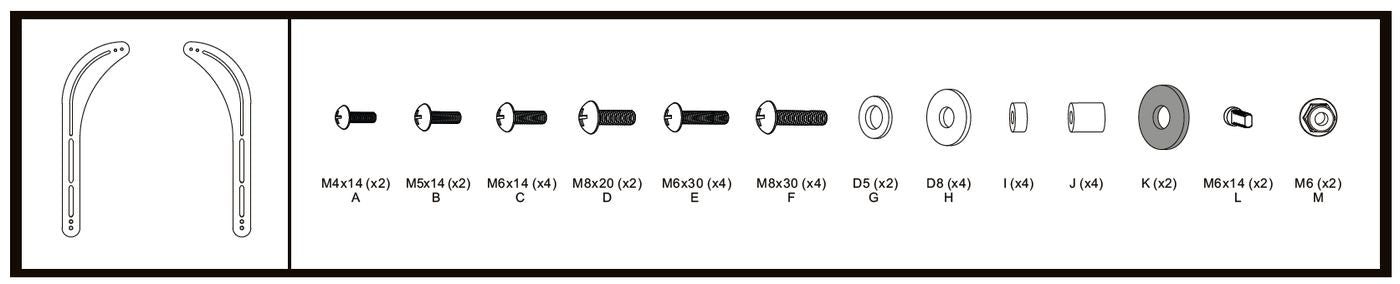 Vivolink VLMSB3270 Speaker Mount – TV Bracket Black 15kg 32-70" Displays