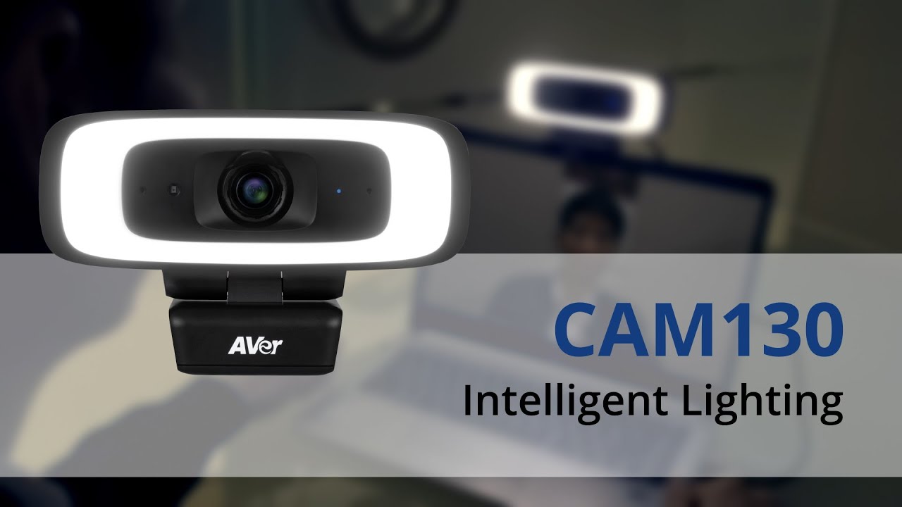 AVer 61U3700000AC CAM130 4K Conference Camera – 120° FOV, 5X Zoom, Dual Microphone