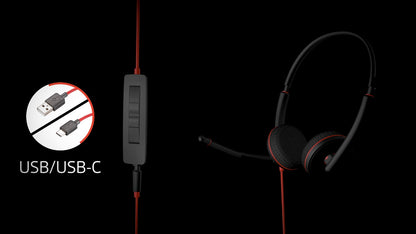 Poly 209748-104 Blackwire C3210 USB-C Wired Headset with Noise-Cancelling Microphone