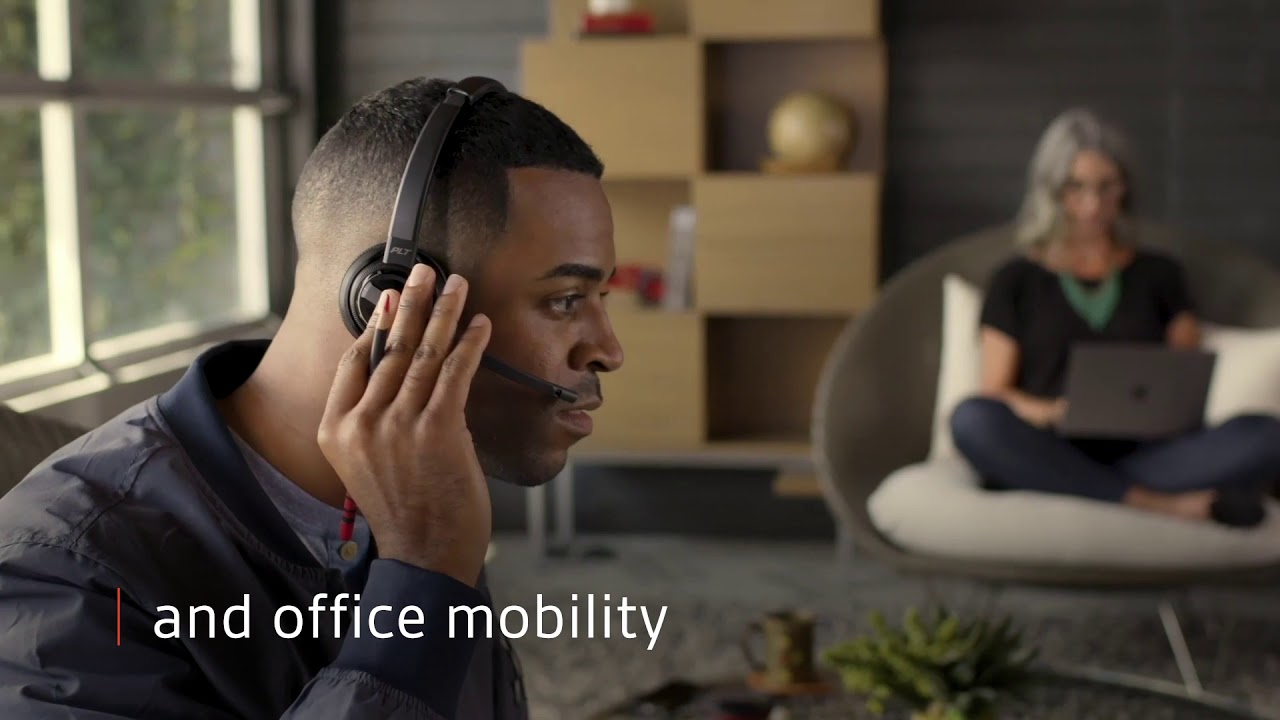 Poly 207309-12 Wireless Headset – DECT, Bluetooth 4.2, ANC, 13h Talk Time