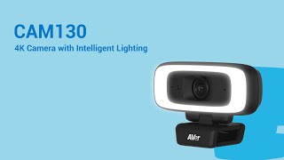 AVer 61U3700000AC CAM130 4K Conference Camera – 120° FOV, 5X Zoom, Dual Microphone