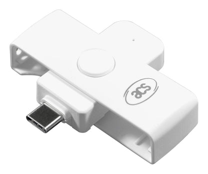 ACS ACR39U-NF Smart Card Reader – USB Type-C, White, Plug & Play